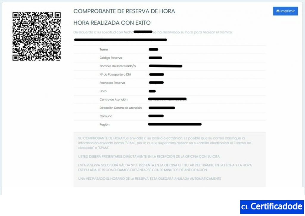 Certificado de viajes PDI Certificado de viajes PDI